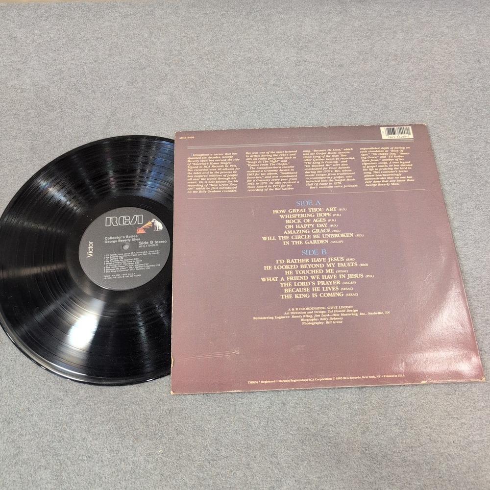 George Beverly Shea Collector's Series Gospel Vinyl LP RCA AHL1-5499 1985 - Picture 2 of 2